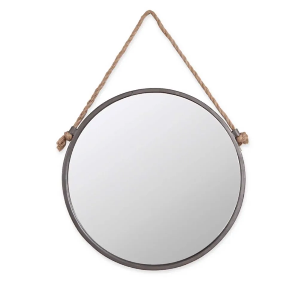 Glitzhome Boho Hanging With Tassels Wall Mount Semi-Circle Decorative Wall  Mirror