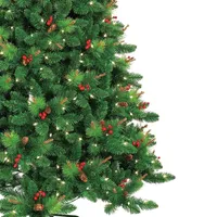 7 ft. Pre-Lit Berrywood Pine Christmas Tree