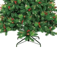 7 ft. Pre-Lit Berrywood Pine Christmas Tree