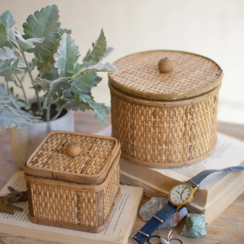 Natural Antique Woven 2-pc. Box Set