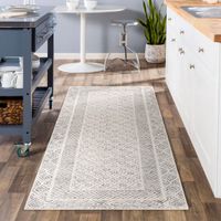 Gray and Cream Border Harrah Runner