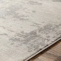 Gray Abstract Woven Area Rug