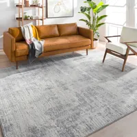 Gray Abstract Woven Area Rug