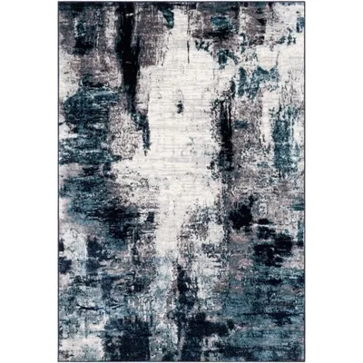 Blue Harper Abstract Area Rug, 5x7