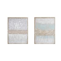 Flatland Glitter Canvas Art Prints, Set of 2