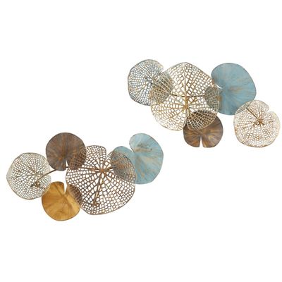 Multicolored Metal Circles Wall Plaques, Set of 2