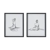 Feminine Figures Framed Art Prints, Set of 2