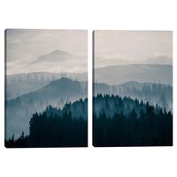 Blue Mountain Canvas Prints, Set of 2