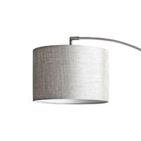 Silver Curved Floor Lamp with Marble Base