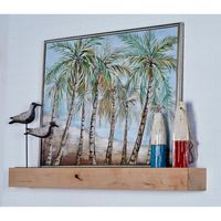 Coconut Trees Framed Canvas Art Print