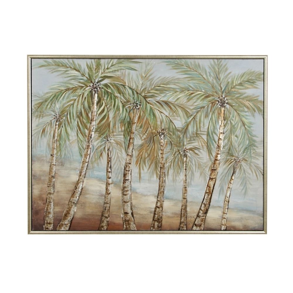 Coconut Trees Framed Canvas Art Print