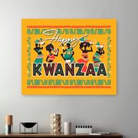 Happy Kwanzaa Festival Canvas Art Print