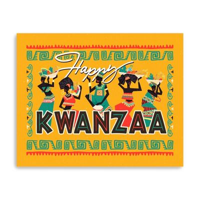 Happy Kwanzaa Festival Canvas Art Print