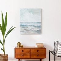 Light Painted Beach Coastal Canvas Art Print