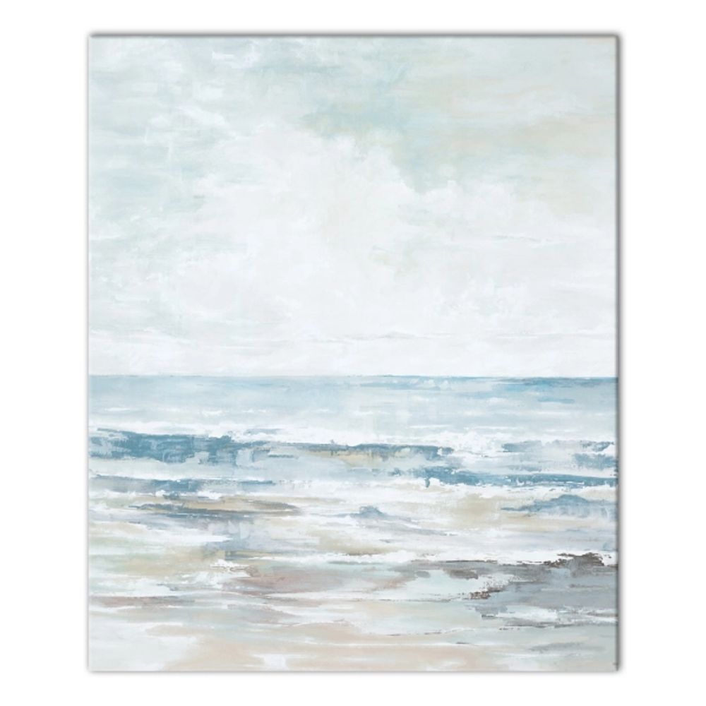 Light Painted Beach Coastal Canvas Art Print