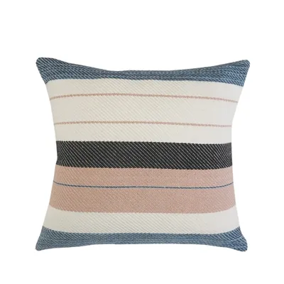 Neutral Striped Outdoor Pillow