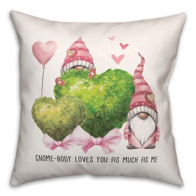 Gnome-Body Loves You Valentine Pillow