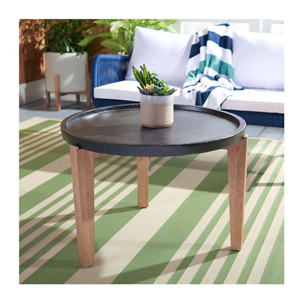 Black Sera Outdoor Side Table