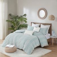 Green Stripe Diamond California King Comforter Set