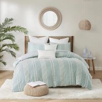 Green Stripe Diamond California King Comforter Set