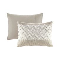 Gray and White 3-pc. California King Duvet Set