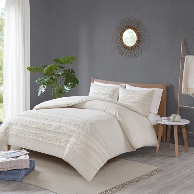 Kirkland's White Geometric California King 3-pc Comforter Set