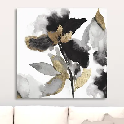 Black Leaves II Giclee Canvas Art Print