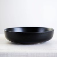 Matte Black Simple Things Dinner Bowls, Set of 4