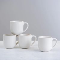 Matte Ecru Simple Things Mugs, Set of 4