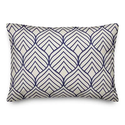 Patterned Leaves Outdoor Pillow