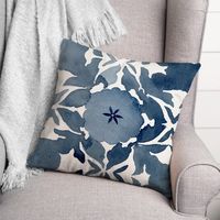 Watercolor Medallion Outdoor Pillow