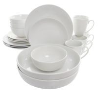 White Round Porcelain 18-pc. Dinnerware Set