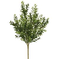 Green Boxwood Bush Stems, Set of 3