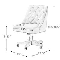 Ivory Dylan Upholstered Office Chair