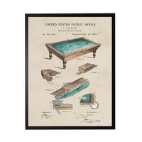 Watercolor Pool Table Framed Art Print