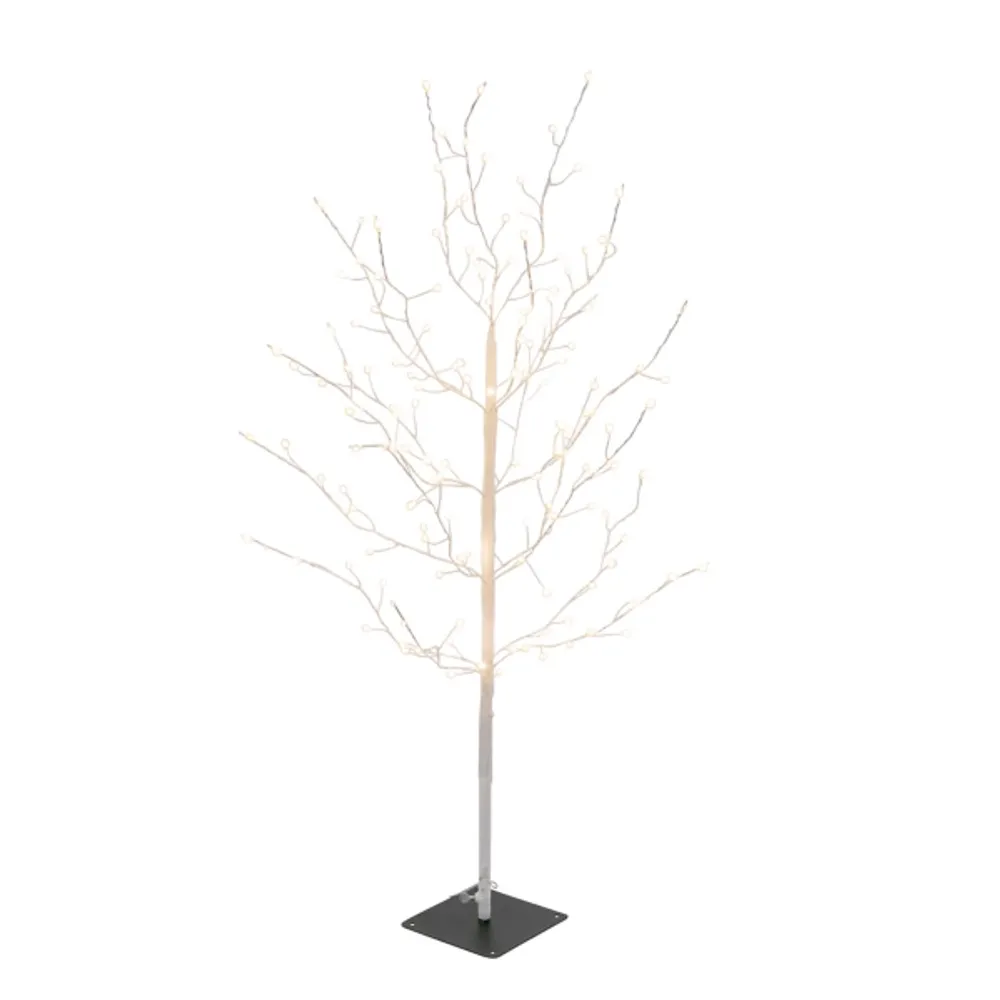 Pre-Lit White Branches Christmas Tree, 47 in.