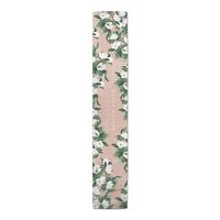 Pink Floral Print Cotton Twill Table Runner