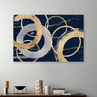 Gold and Silver Rings Canvas Art Print, 48x32 in.