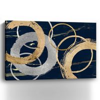 Gold and Silver Rings Canvas Art Print, 48x32 in.