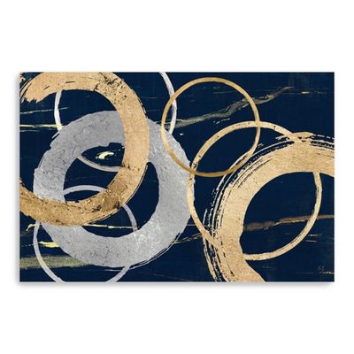Gold and Silver Rings Canvas Art Print, 48x32 in.