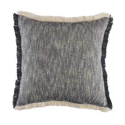 Two-Tone Navy Woven Accent Pillow