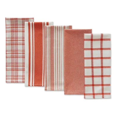 Spice Woven Dish Towels, Set of 5