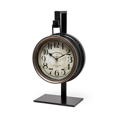 Vintage Tabletop Hanging Clock with Stand