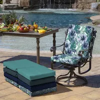 Salome Tropical Luxe Outdoor Dining Chair Cushion