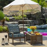 Sapphire Damask 2-pc. Outdoor Deep Seat Cushion