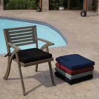 Black Leala Texture Outdoor Seat Cushion