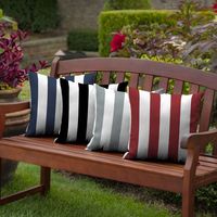 Ruby Cabana Stripe Outdoor Pillow