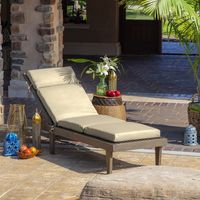 Taupe Leala Texture Outdoor Chaise Cushion