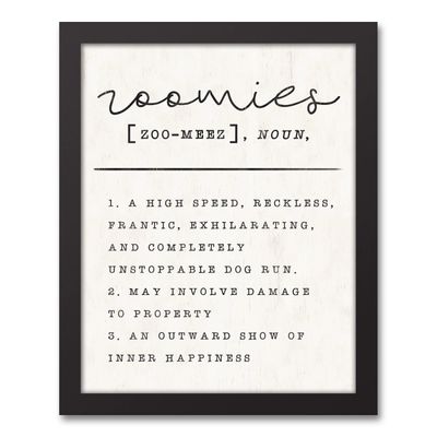 Zoomies Framed Canvas Art Print, 12x15 in.
