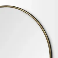 Gold Round Thin Metal Frame Wall Mirror